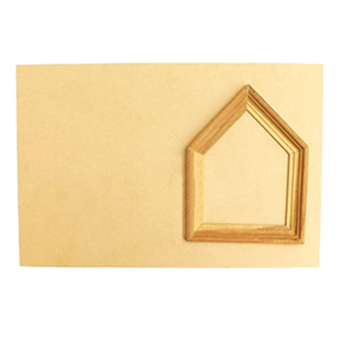 Ready to Paint MDF Base - Large Plank with House Shaped Frame