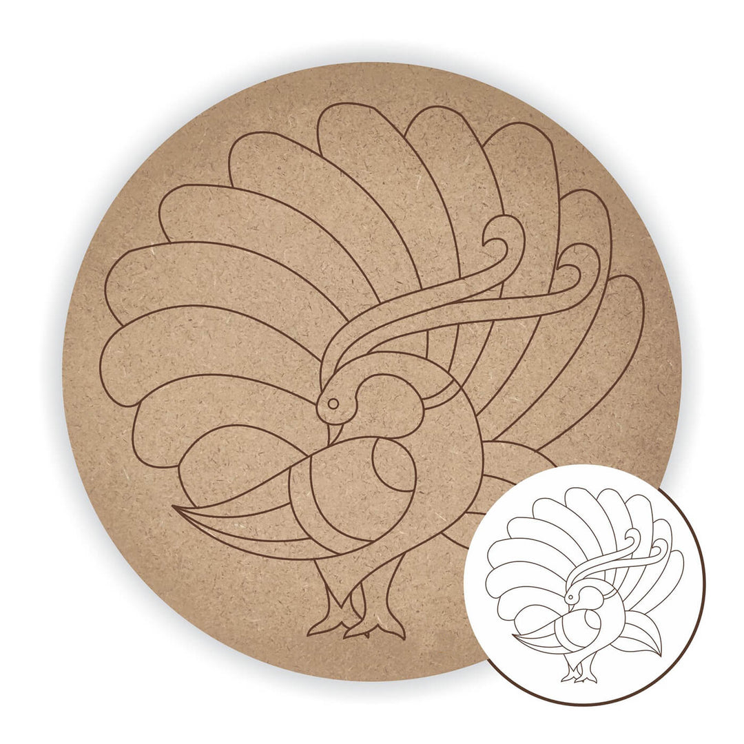 Pre Marked MDF Base - Majestic Bird - 8 Inches