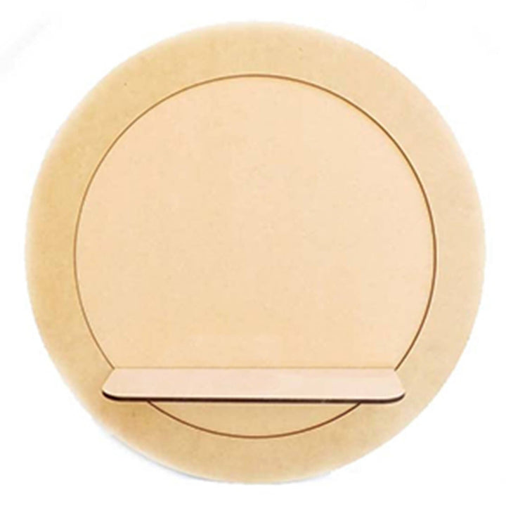 Saver Bundle - Ready to Paint MDF Base - Circle Nameplate with Shelf