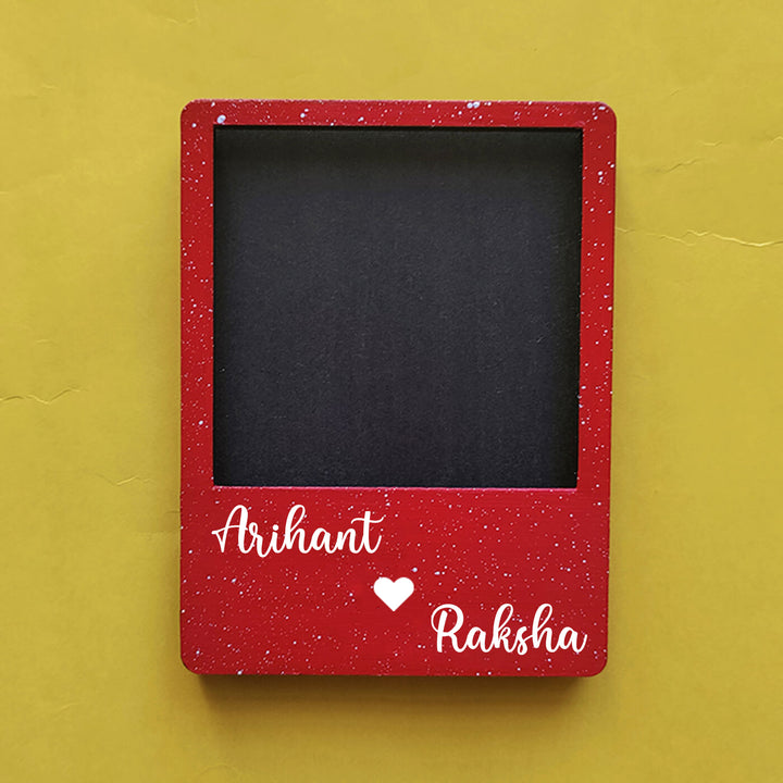 Handcrafted Personalized Polaroid Photo Frame Couple Fridge Magnet - Zwende
