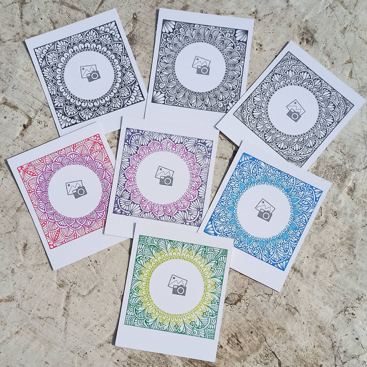 Printed Mandala Polaroid With Photo