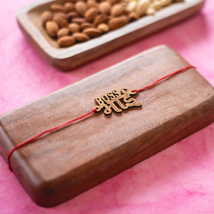 Handcrafted MDF Rakhi With Roli Chawal