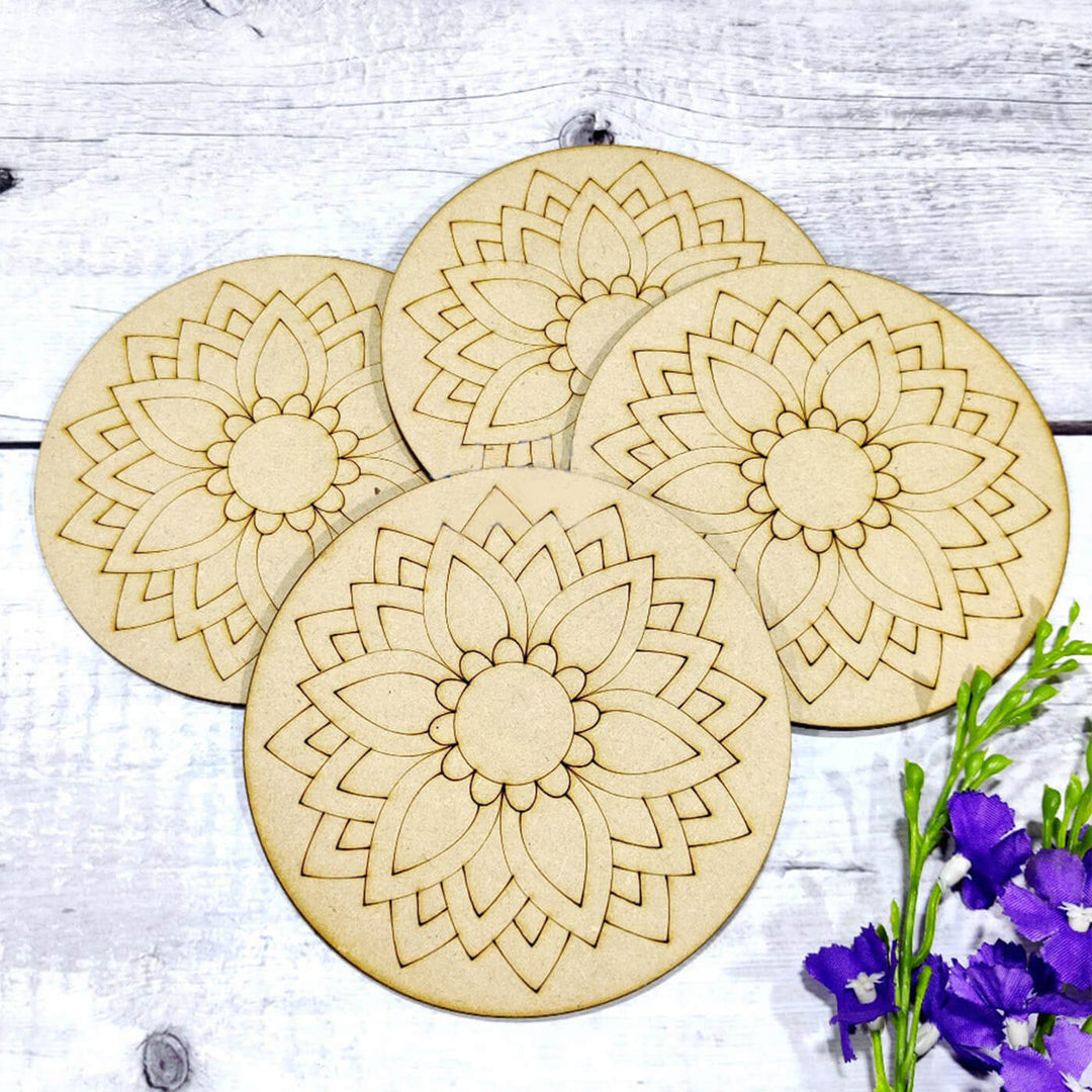 Saver Bundle - Ready-To-Paint Mandala MDF Coaster Bases - PREM-CT001