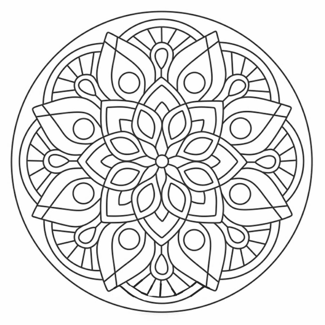 Ready to Paint MDF Engraved Mandala Base - 1114