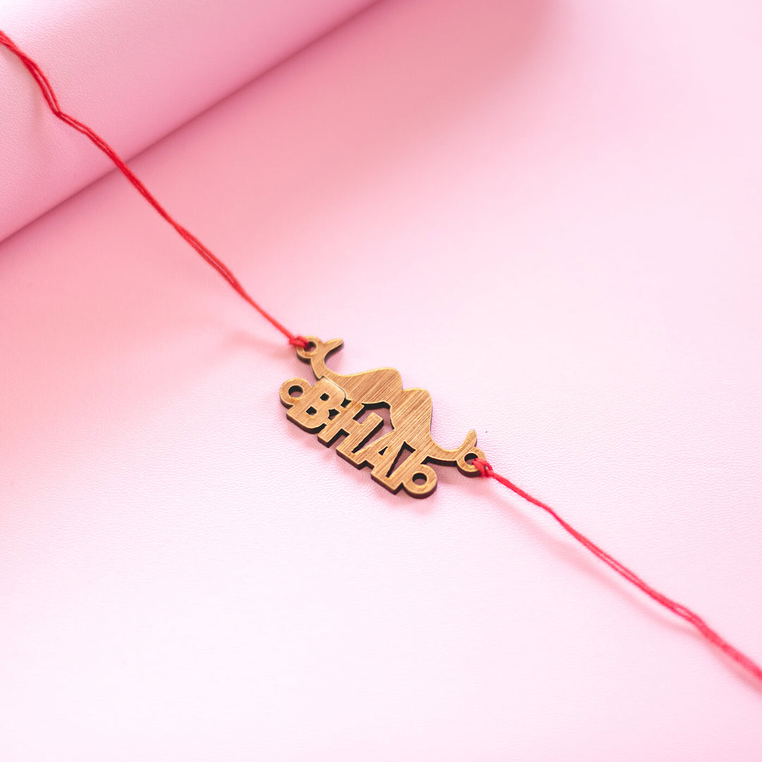 Handcrafted MDF Rakhi With Roli Chawal