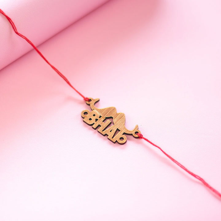 Handcrafted MDF Rakhi With Roli Chawal