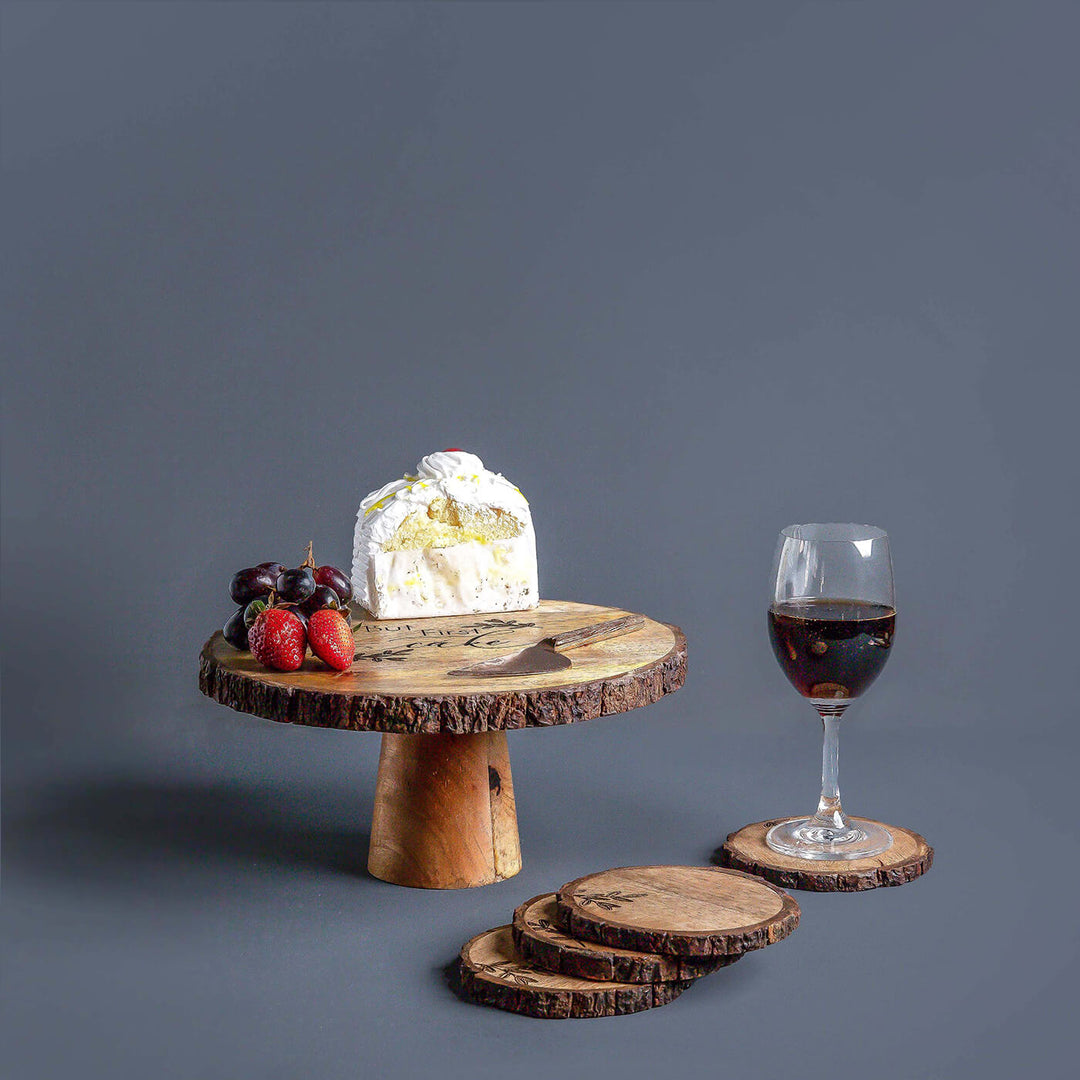 Callen Cake Stand and Coaster Set