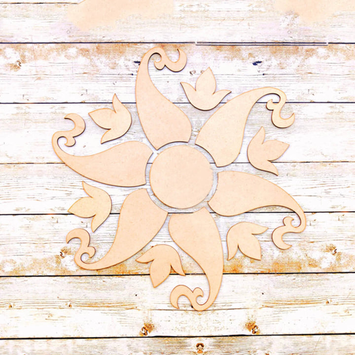 Ready to Paint MDF Paisley Rangoli Base - TI165