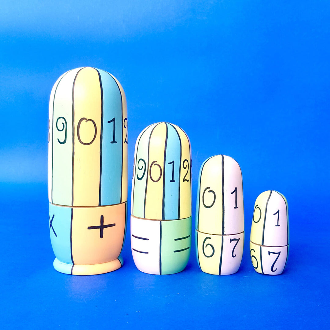 Solve The Math Wooden Dolls - Set of 4