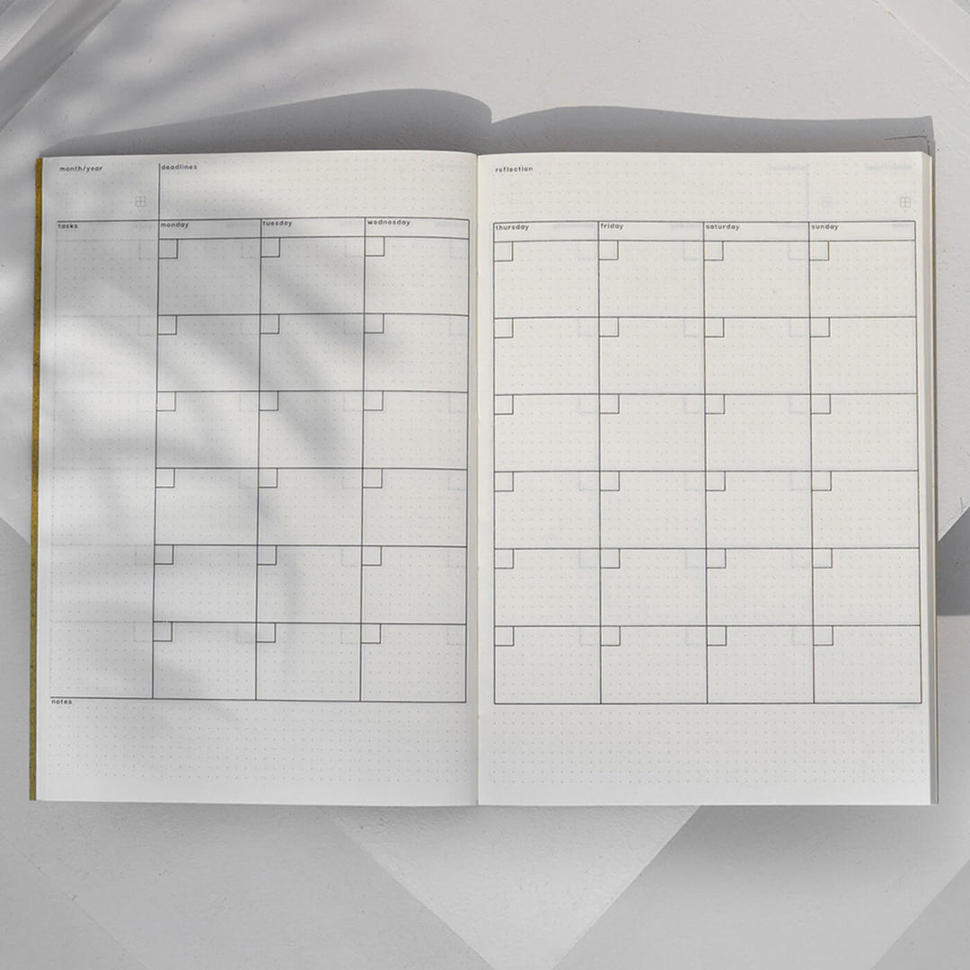 Sustainable Undated Personalized Monthly Planner | 120 Pages, B5