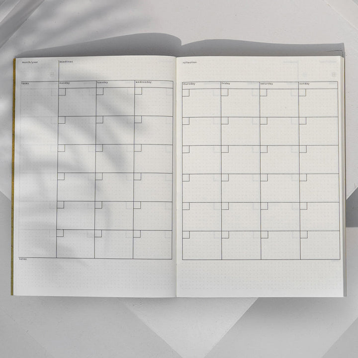 Sustainable Undated Personalized Monthly Planner | 120 Pages, B5