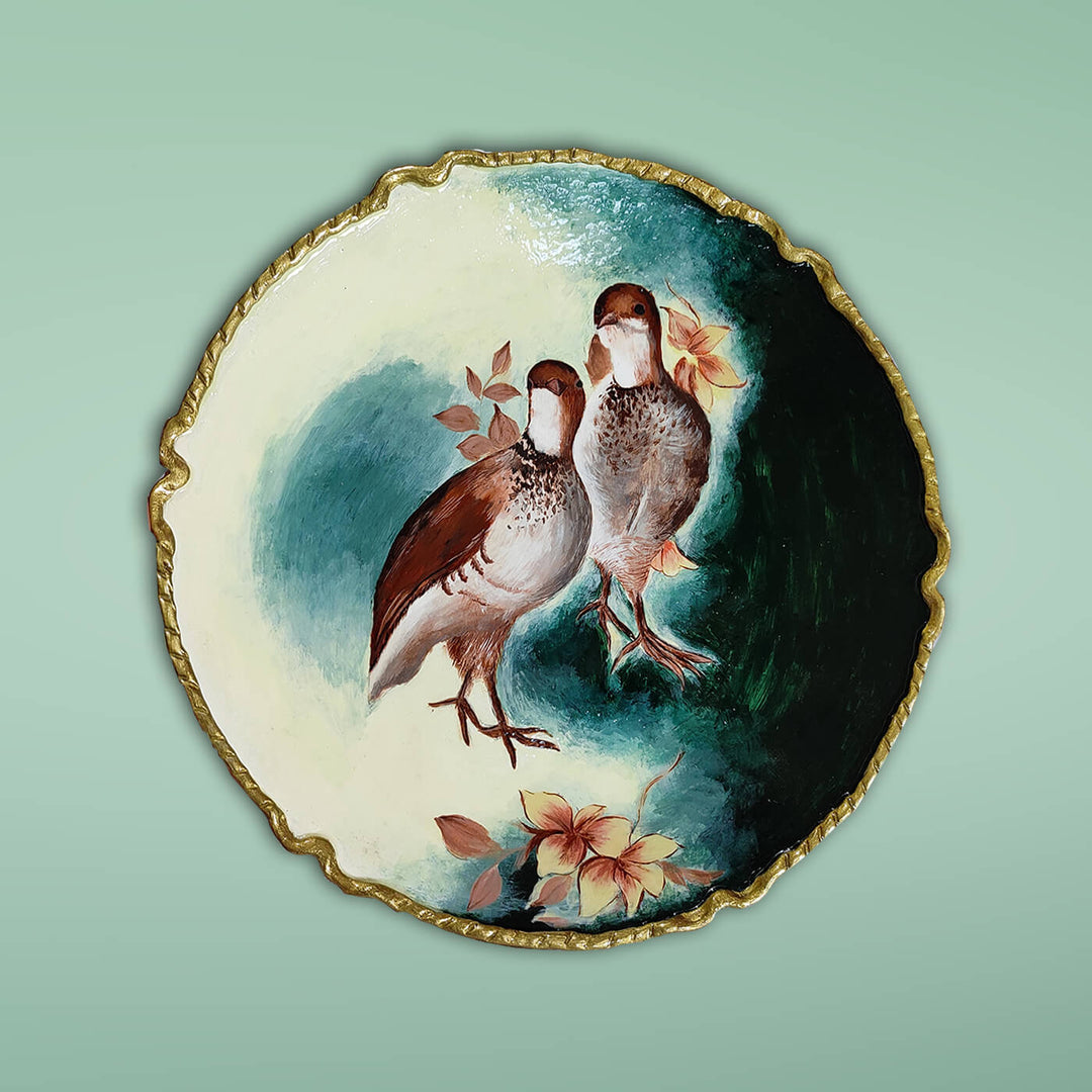 Vintage Ceramic Wall Plate - Birds