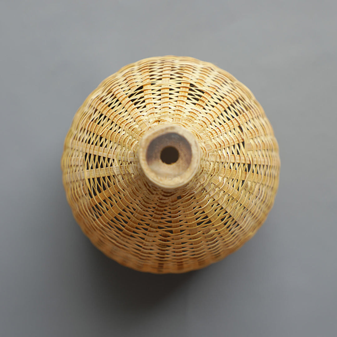Handmade Bamboo Stupa Lamp