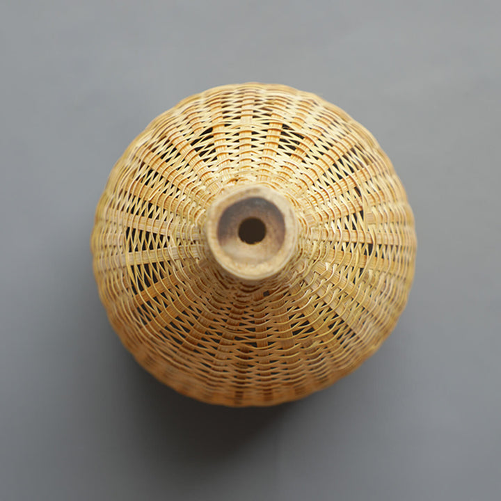 Handmade Bamboo Stupa Lamp