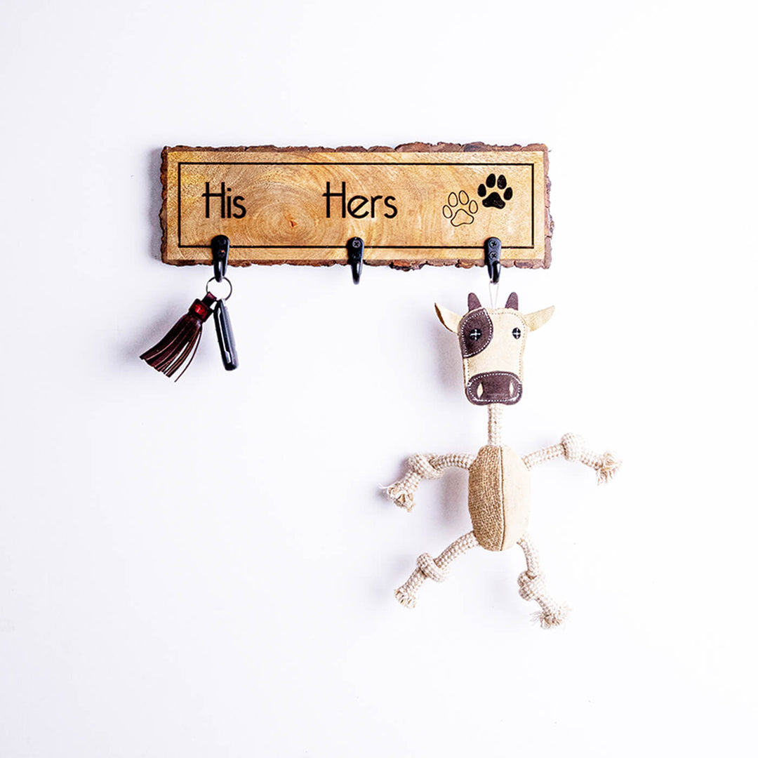 "His Her" Key Holder with Paw Prints