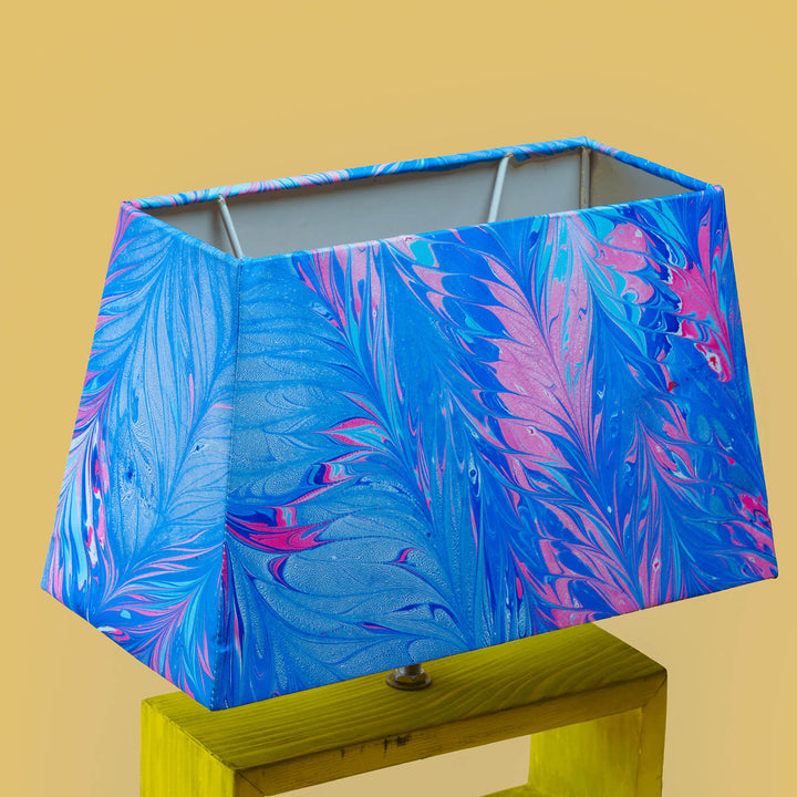 Marbled Fabric Rectangle Empire Lamp