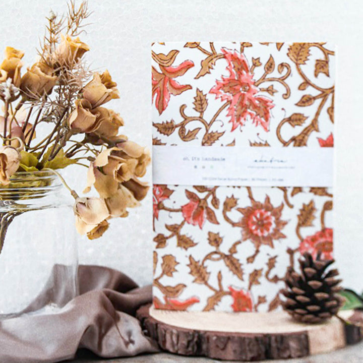 Eco-friendly Handmade Pink Floral Journal & Self-Care Hamper