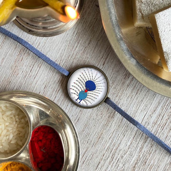 Handcrafted Folkart Rakhi With Roli Chawal