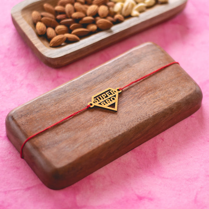 Handcrafted MDF Rakhi With Roli Chawal