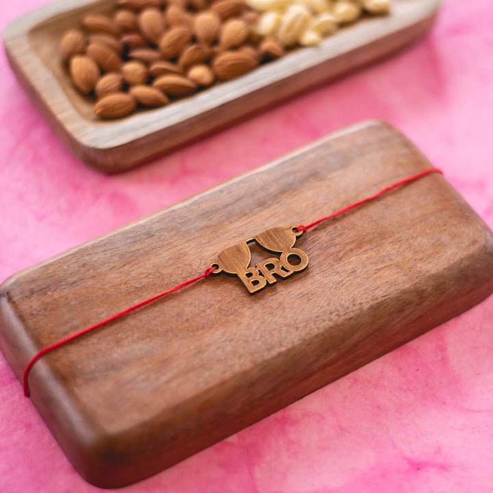 Handcrafted MDF Rakhi With Roli Chawal