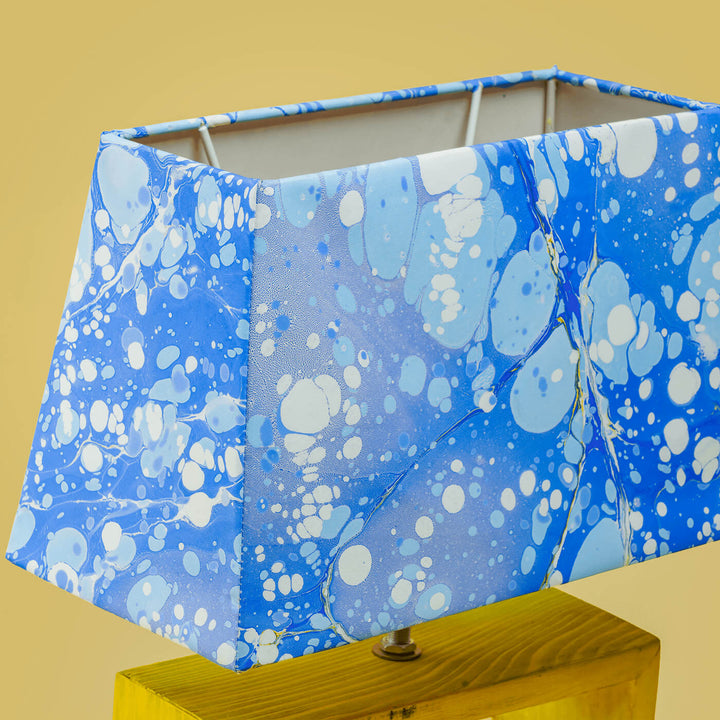 Marbled Fabric Rectangle Empire Lamp