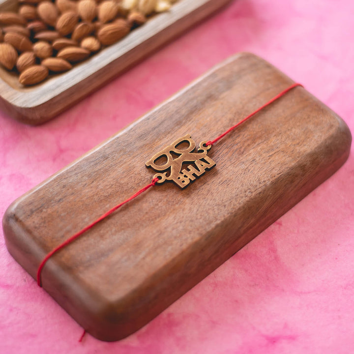 Handcrafted MDF Rakhi With Roli Chawal