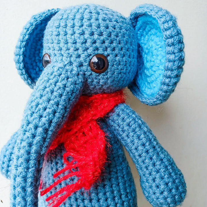 Male Elephant Amigurumi Crochet Toy
