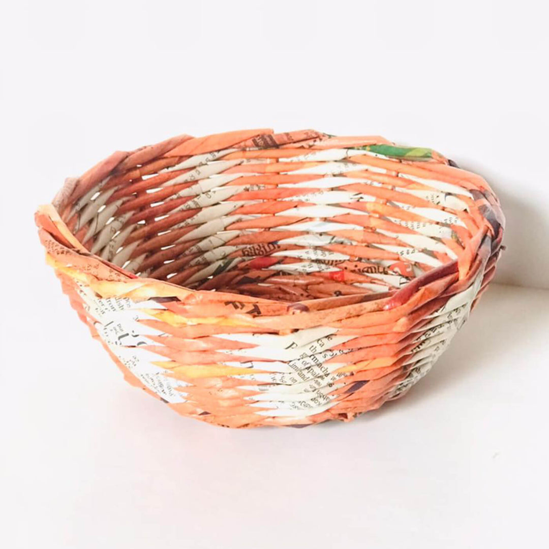 Handmade Upcycled Multipurpose Mini Bowl - Orange