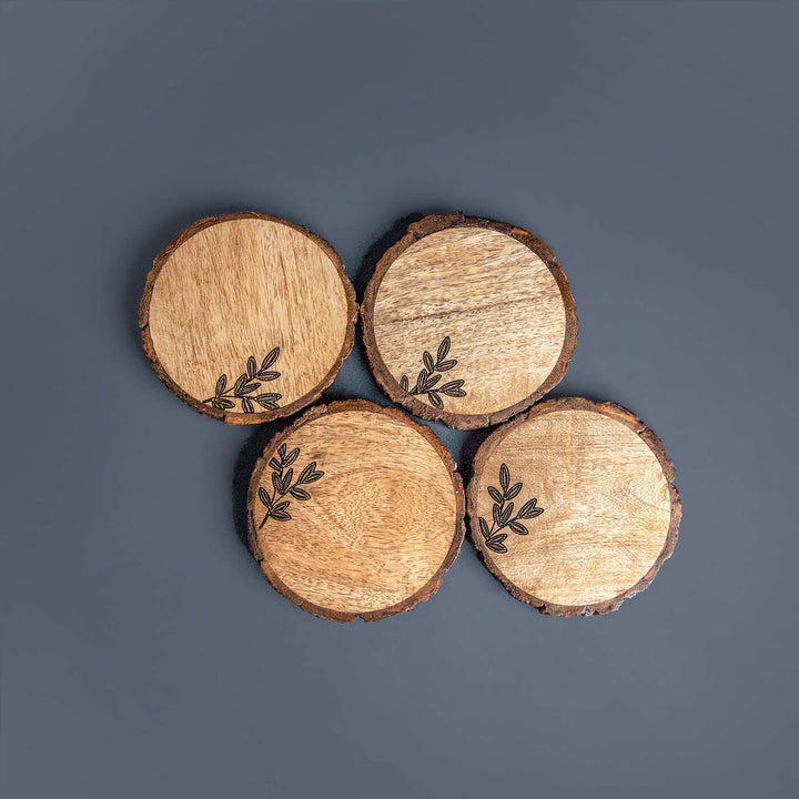 Cole Mango Wood Coaster - Set of 4