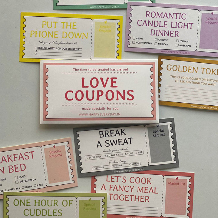 Love Activity Coupons - Couple's Date Night Gift | 10 Cards