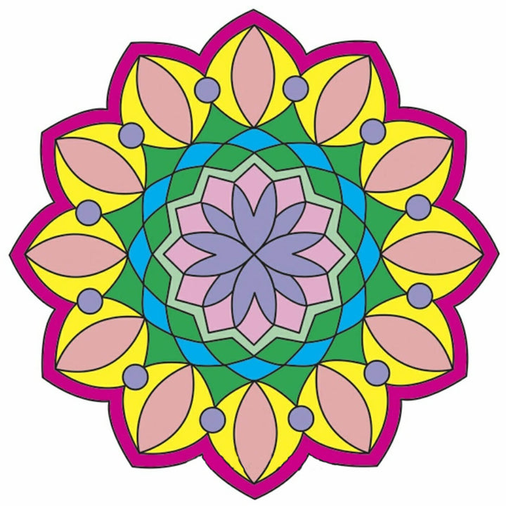 Ready to Paint MDF Engraved Mandala Base - Floral Mandala - 1101