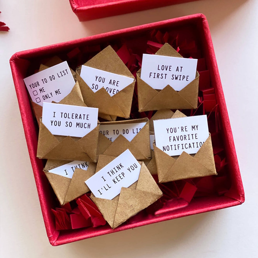 Mini Letters & Envelopes For Couple | 12 Cards