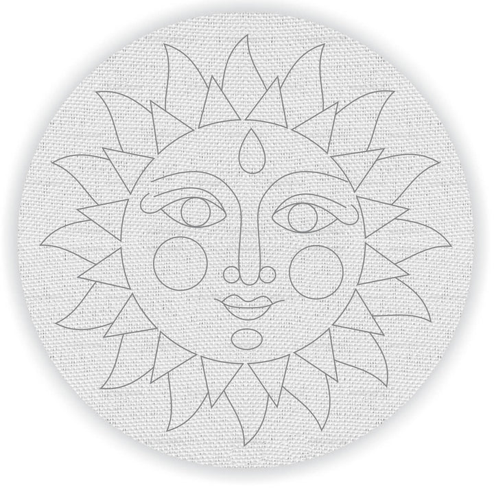 Pre Marked Canvas Base - Sun Mandala - 3021 - Zwende