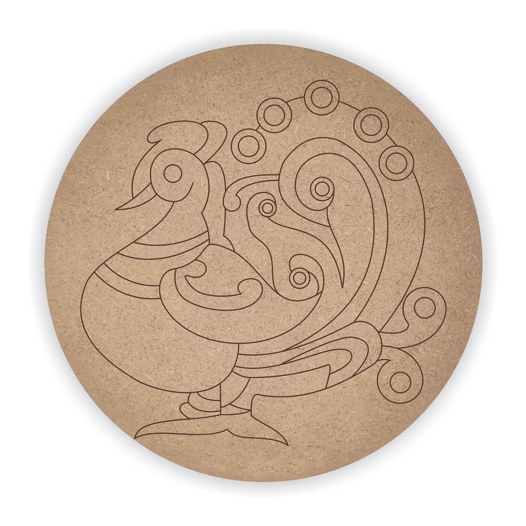 Pre Marked MDF Base - Short Bird - 8 Inches