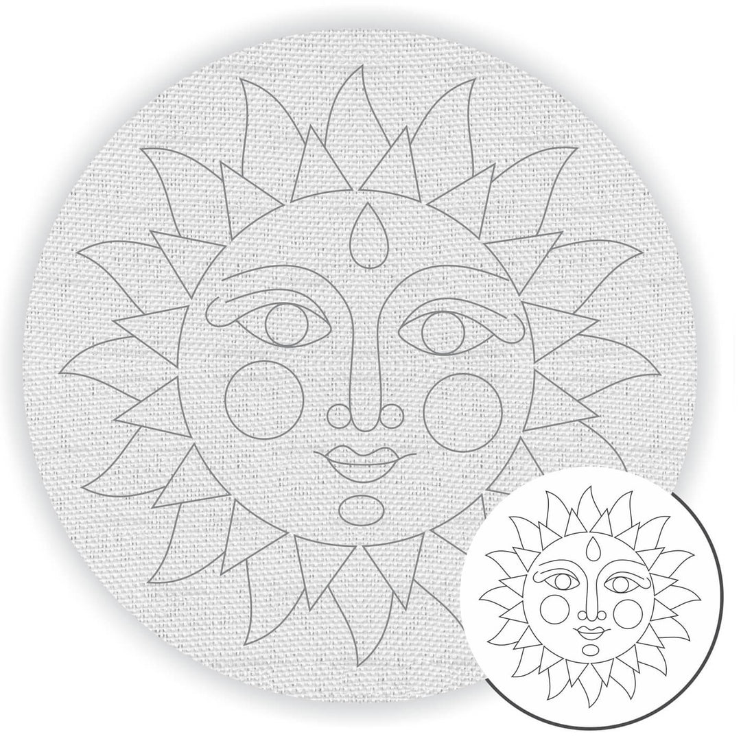 Pre Marked Canvas Base - Sun Mandala - 3021