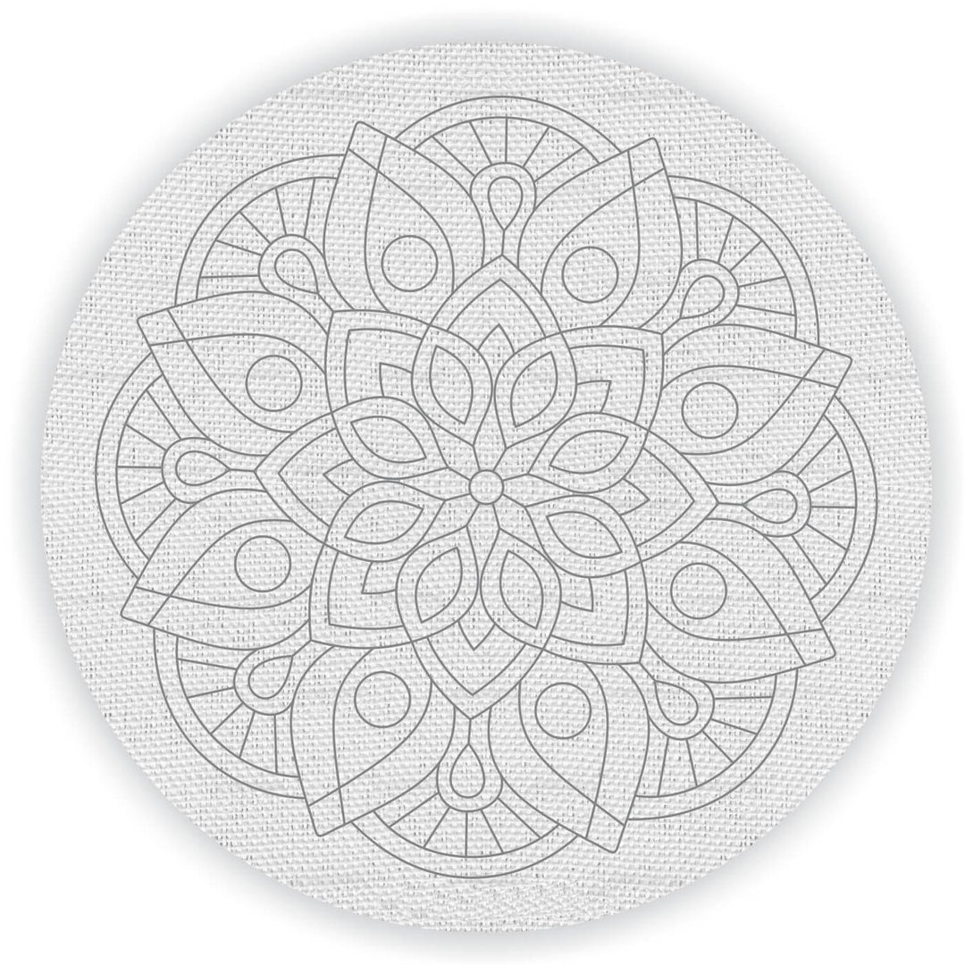 Trial Pack - Geometric Mandala Premarked Canvas Bases - Set of 7