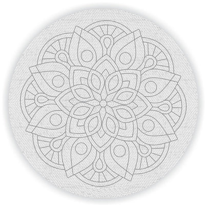 Pre Marked Canvas Base - Layered Floral Mandala - 3022