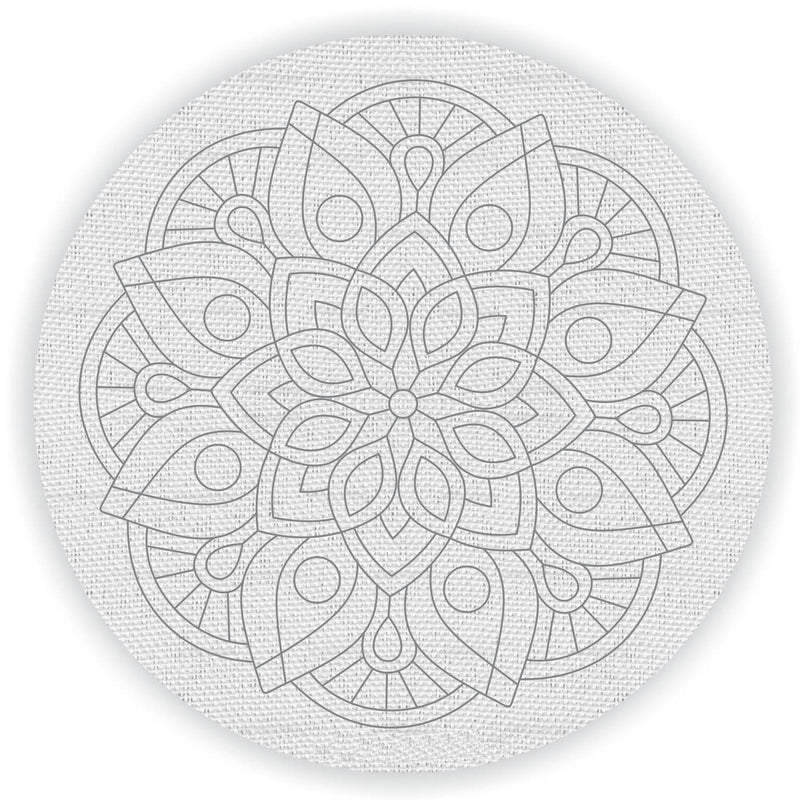 Pre Marked Canvas Base - Layered Floral Mandala - 3022