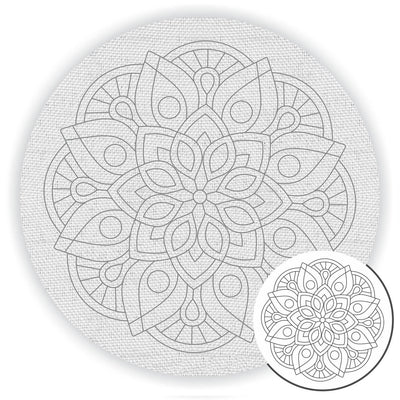 Pre Marked Canvas Base - Layered Floral Mandala - 3022