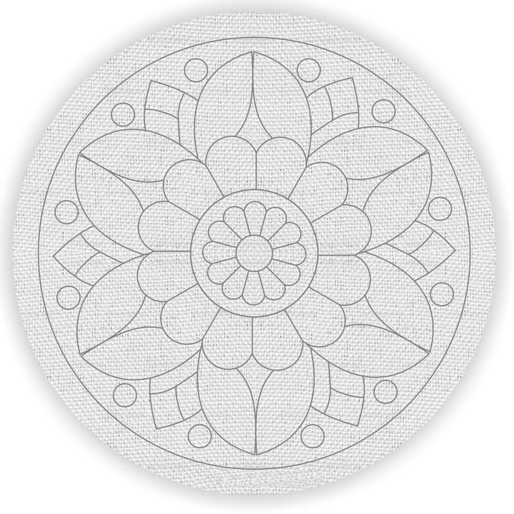 Pre Marked Canvas Base - Flower Mandala - 3024