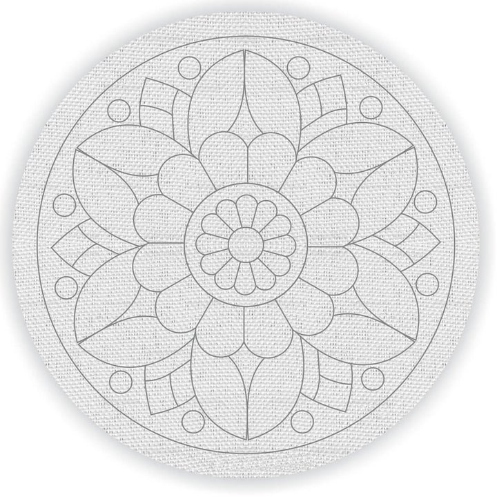 Trial Pack - Geometric Mandala Premarked Canvas Bases - Set of 7