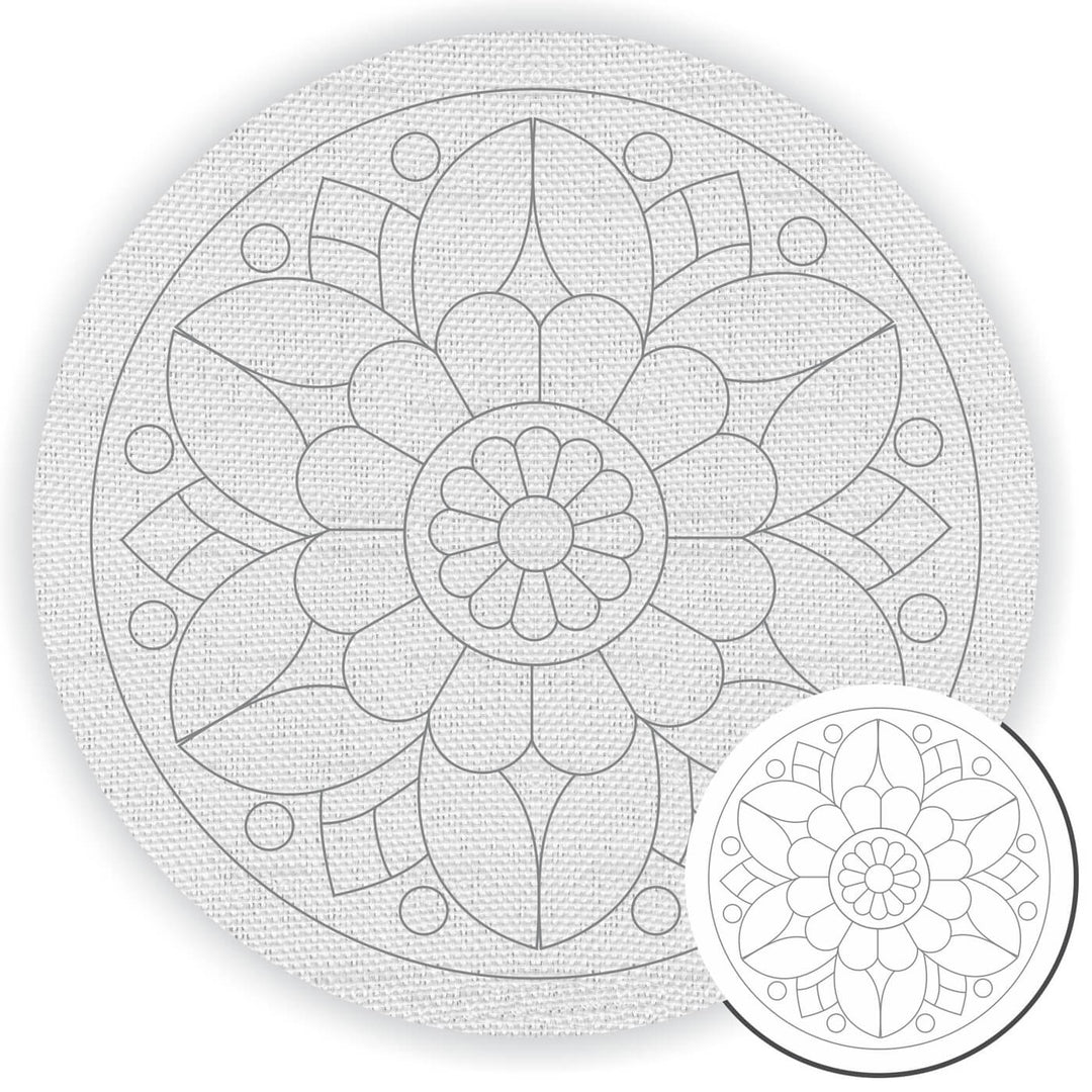 Pre Marked Canvas Base - Flower Mandala - 3024