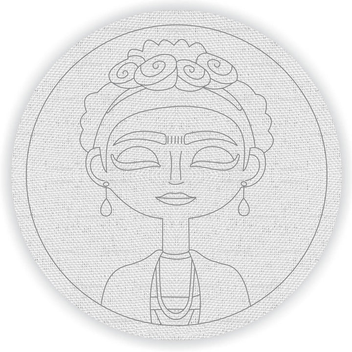 Pre Marked Canvas Base - Frida Kahlo - 3025