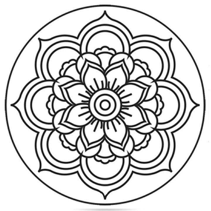 Ready to Paint MDF Engraved Mandala Base - 1115