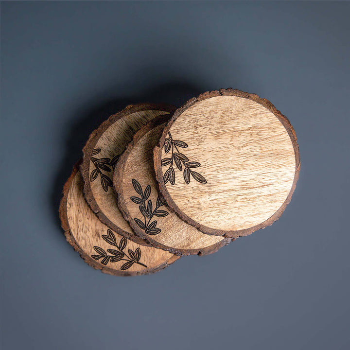 Cole Mango Wood Coaster - Set of 4