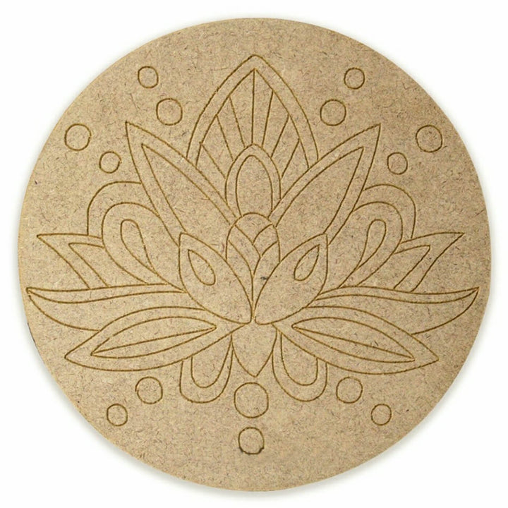Ready to Paint MDF Engraved Mandala Base - 1104