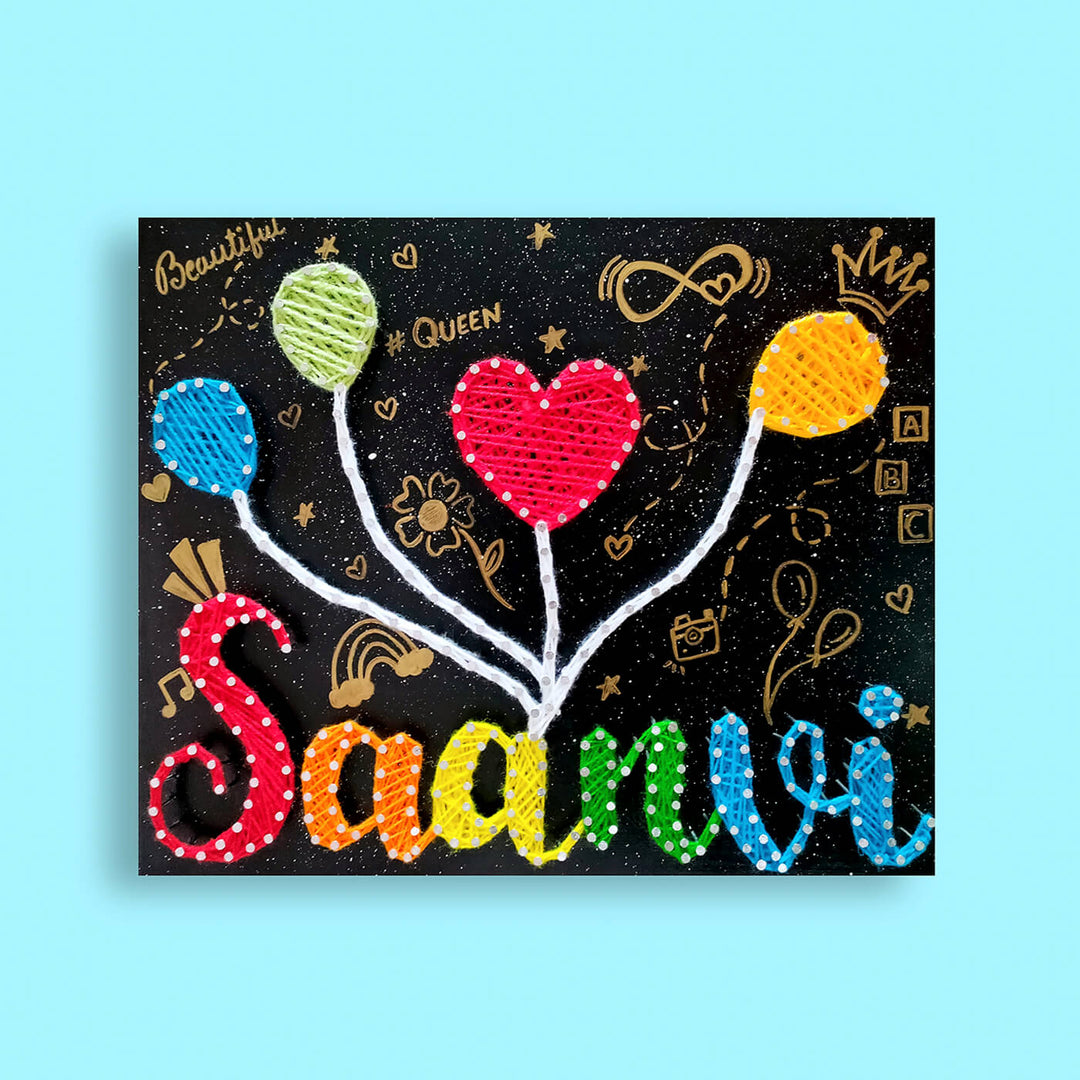 Handcrafted Personalized Kids' Nameplate - Balloon Theme