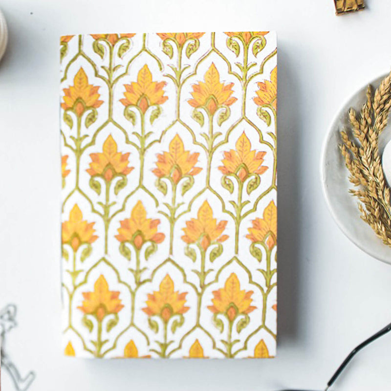 Yellow Floral A5 Journal