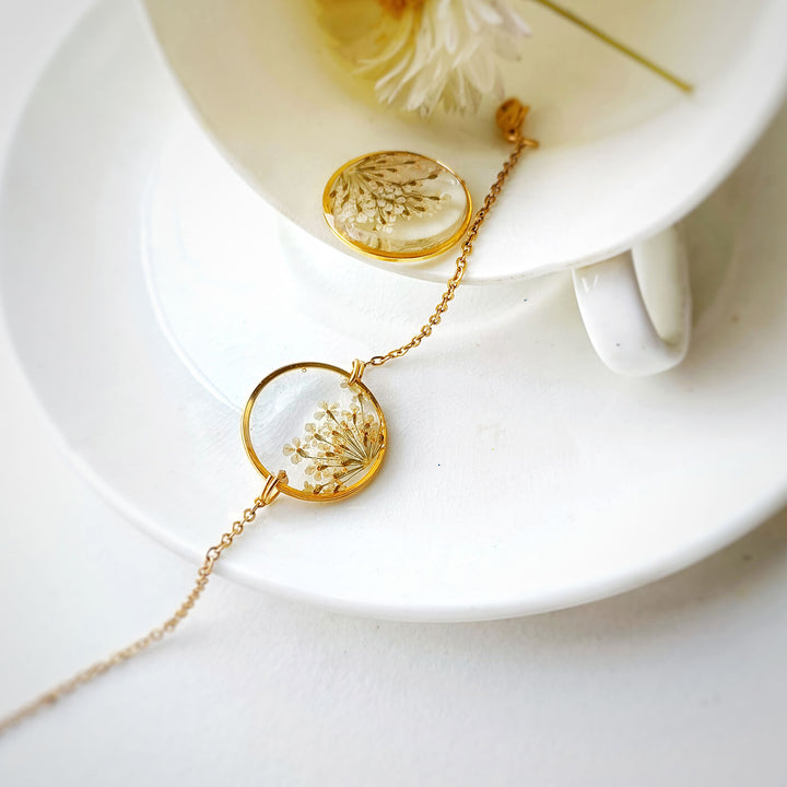 Preserved Flower Bracelet - Queen Anne's Flower