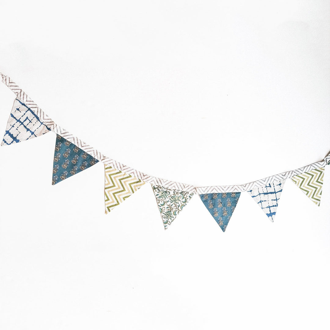 Assorted Upcycled Block Printed Cloth Bunting